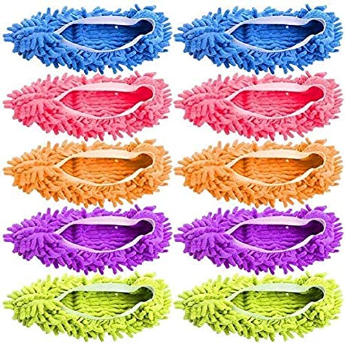Tamicy Mop Slippers Shoes - Microfiber Cleaning House Mop Slippers