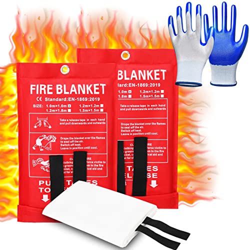 Tamodan Fire Blankets x2-40" x 40" Fire Blanket for Home