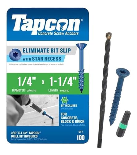 Tapcon Concrete Anchor Screws