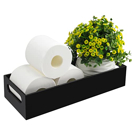 BROOKSTONE, Trending Black Toilet Paper Holder, Freestanding Bathroom Tissue  Organizer, Minimalistic Storage Solution, Modern & Stylish Design Holds  MEGA Rolls
