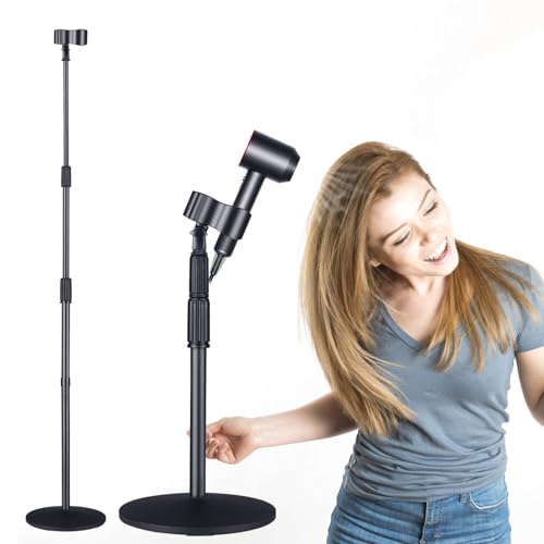 TAYUQEE Hands Free Hair Dryer Stand Holder Rotatable Blower Stand Holder Floor Stand