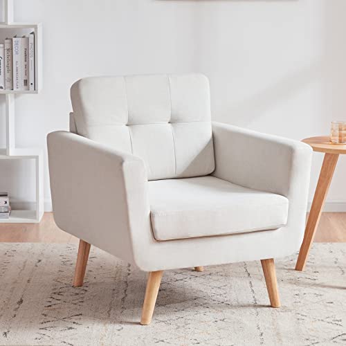 Tbfit Linen Fabric Accent Chair