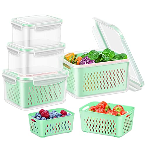 TBMax Fridge Fruit Storage Containers - Green
