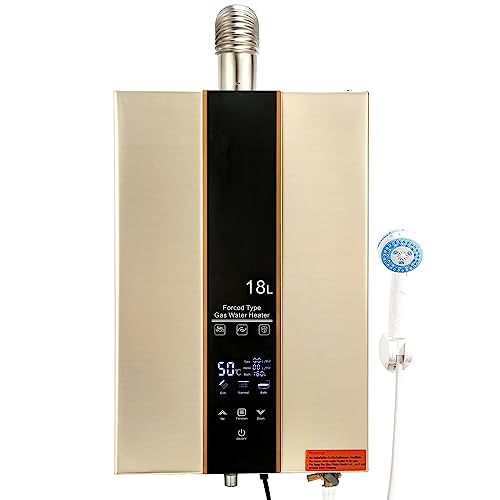 TCFUNDY 18L Tankless Water Heater with Touch Screen & Thermostatic