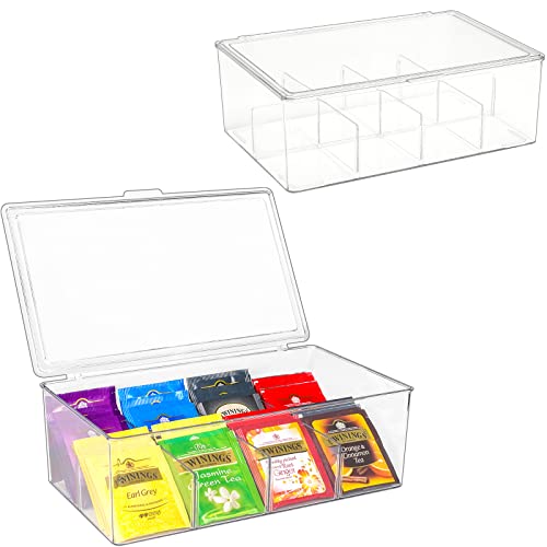 Tea Bag Organizer Clear Acrylic Storage Box