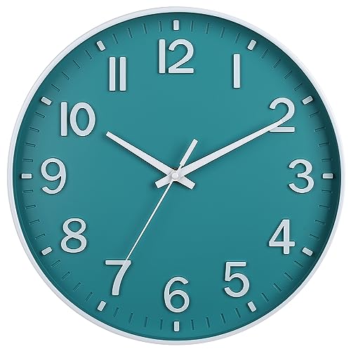 Teal Wall Clock by HZDHCLH