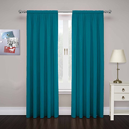 Teal Window Curtains for Living Room