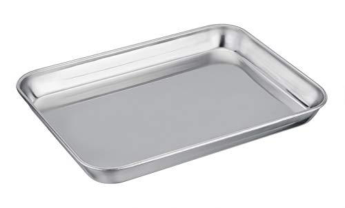 TeamFar Pure Stainless Steel Toaster Oven Pan Tray Ovenware