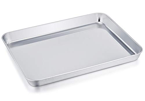 TeamFar Stainless Steel Compact Toaster Oven Pan Tray 8x10.5x1