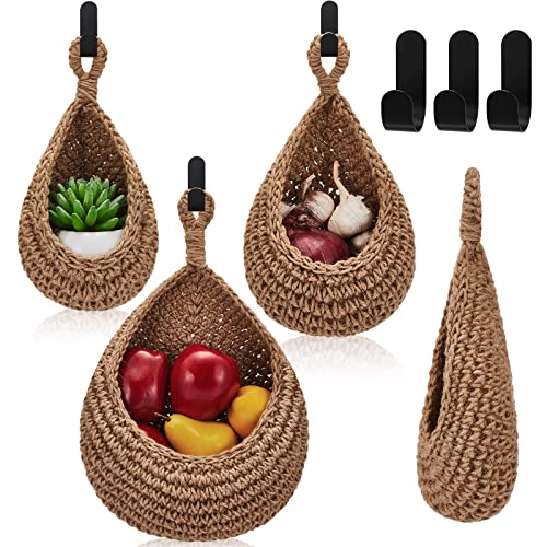 Teardrop Hanging Baskets - Wall Storage for Kitchen and Home