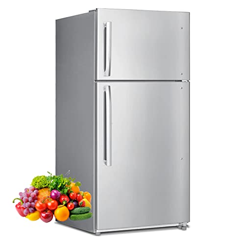 Techomey 30 Stainless Steel Freestanding Top Freezer Refrigerator