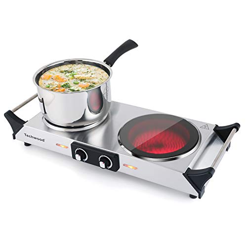 DELLA Dual Induction Counter Top Portable Lightweight Black Cook Top Electric  Burner Stove Dual Hot Plate Cooker Glass - Bed Bath & Beyond - 20609983