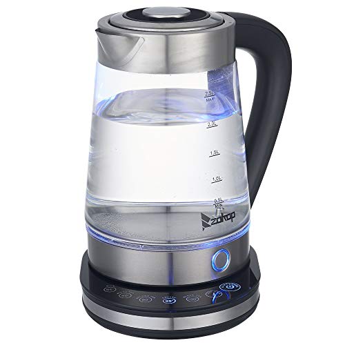 Teeker HD-2005D 110V 1500W 2.5L Blue Glass Electric Kettle with Filter