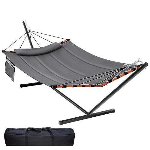 TegerDeger Large Hammock with Stand - Gray