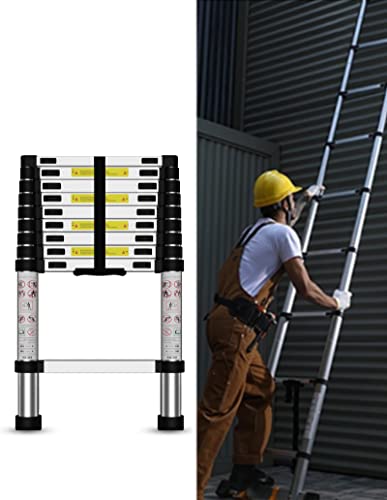 Telescoping Ladder, 12.5 FT Multi-Purpose Collapsible Extension Ladder