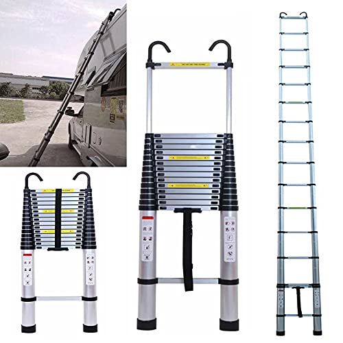Telescoping Ladder with 2 Detachable Hooks