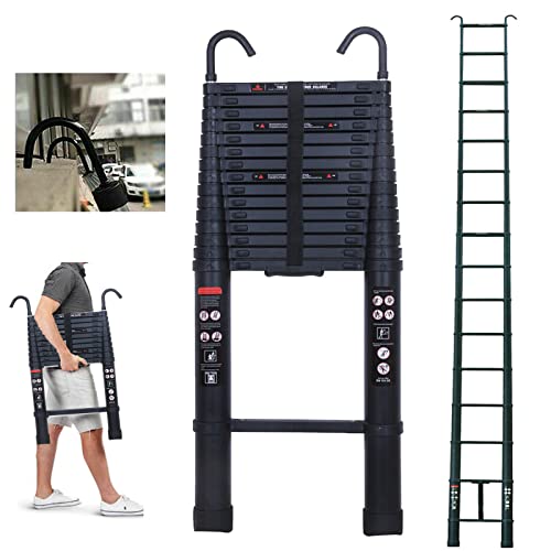 Telescoping Ladder with Roof Hooks