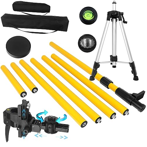 Telescoping Laser Level Pole with Tripod