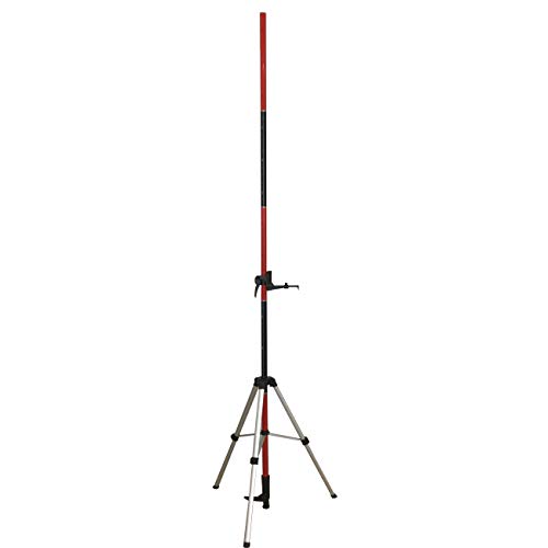 Telescoping Laser Level Support Pole with Tripod and Mount