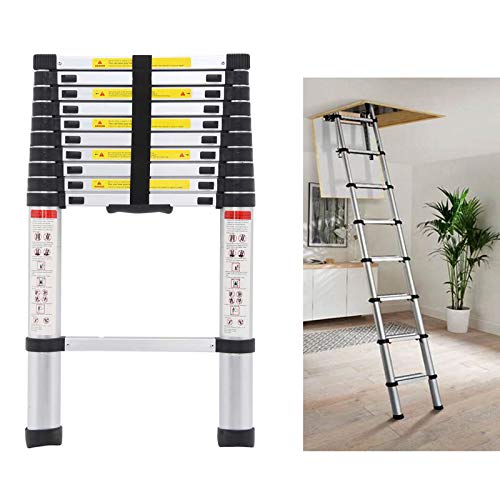 Lightweight 10.5ft Telescopic Loft Ladder for Home, Office, and RV" - DICN