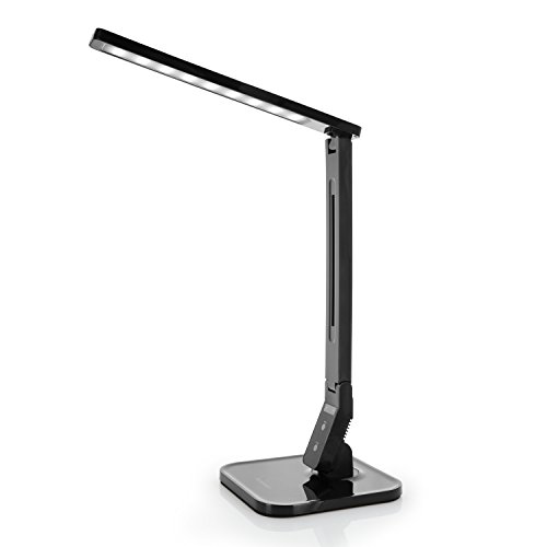 Tenergy 7W Dimmable LED Desk Lamp with 5 Dimming Levels and Auto Shut-Off Timer