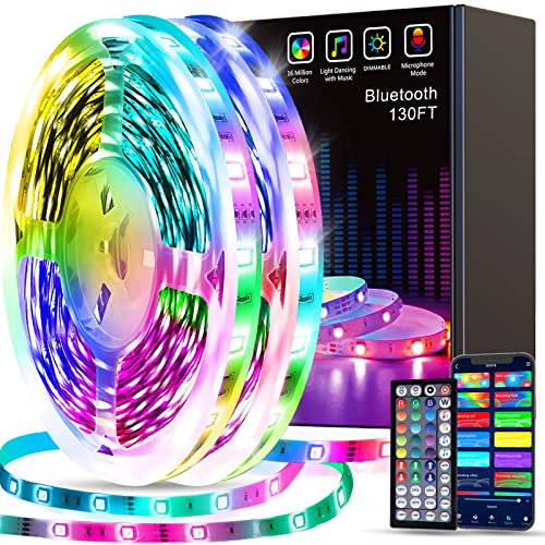 Tenmiro 130ft Smart Music Sync RGB Color Changing Led Strip Lights