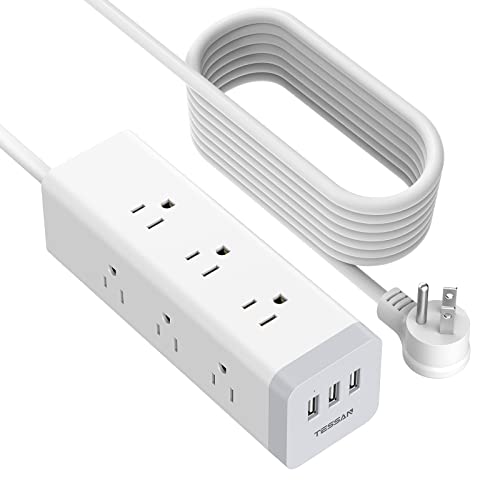 TESSAN Flat Plug Power Strip with USB Ports - Versatile Charging Solution