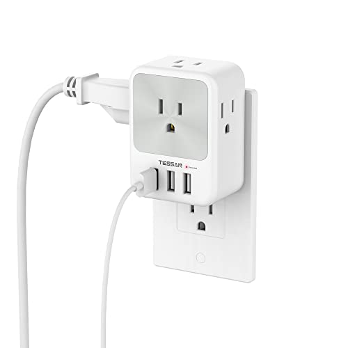 TESSAN Multi Plug Outlet Splitter with USB