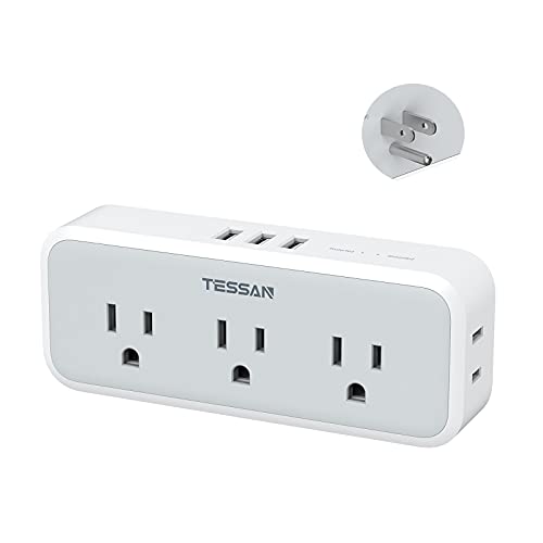 TESSAN Surge Protector 5 Outlet Extender with 3 USB Wall Charger