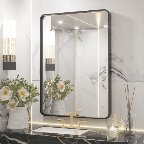 TETOTE Black Framed Mirrors for Bathroom - Stylish and Practical