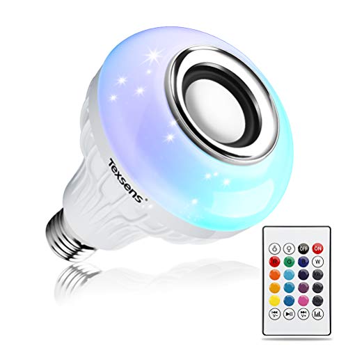 Texsens LED Speaker Bulb: RGB Changing Lamp with Remote