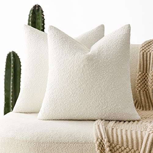 Textured Boucle Throw Pillow Covers