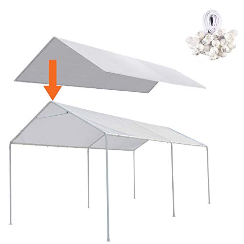 Thanaddo 10x20 Ft Carport Replacement Canopy Cover