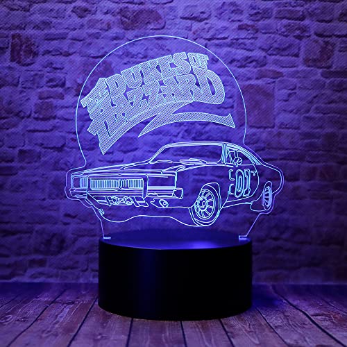 The Dukes of Hazzard General Lee Car 3D LED Lamp