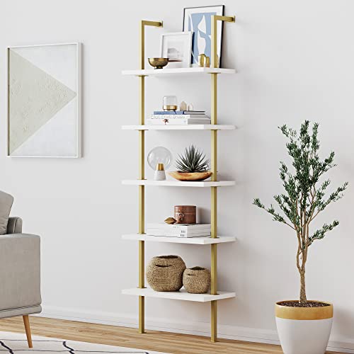Theo 5-Shelf Modern Bookcase