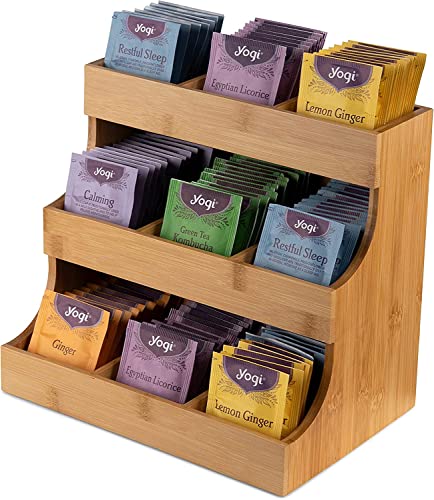 THEODORE Vertical Tea Bag Organizer - Bamboo Tea Box