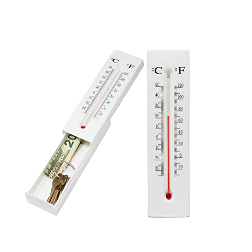 Thermometer Hide a Key Compartment - Secret Outdoor Storage