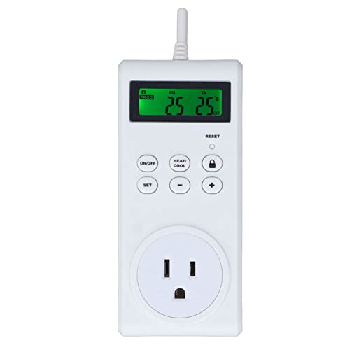 Thermostat Outlet Wireless Heating Cooling Temp Controller