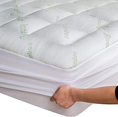 Thick Cooling Bamboo Twin Mattress Topper