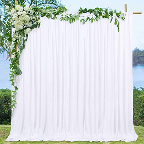 Thick White Backdrop Curtains for Events