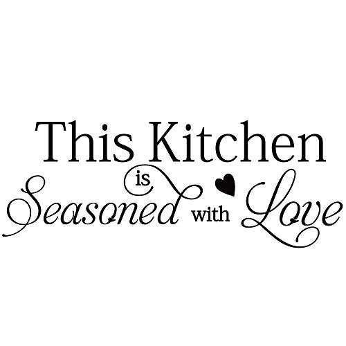 This Kitchen is Seasoned with Love Quotes Wall Stickers