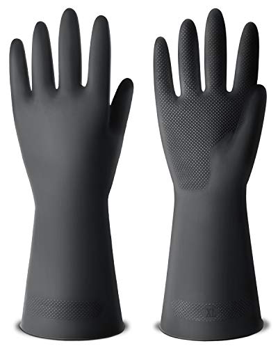 ThxToms Reusable Latex Dishwashing Gloves, XL, 3 Pairs