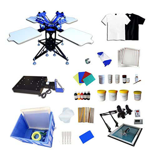 TIANIUSEEN Screen Printing Kit with Flash Dryer and UV Exposure Unit