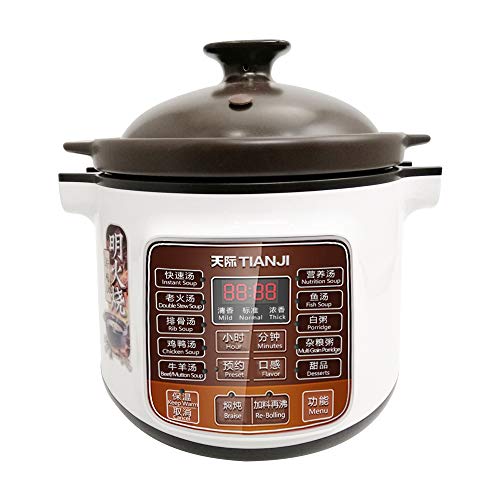 TIANJI Electric Stew Pot, 4L Full-automatic Slow Cooker