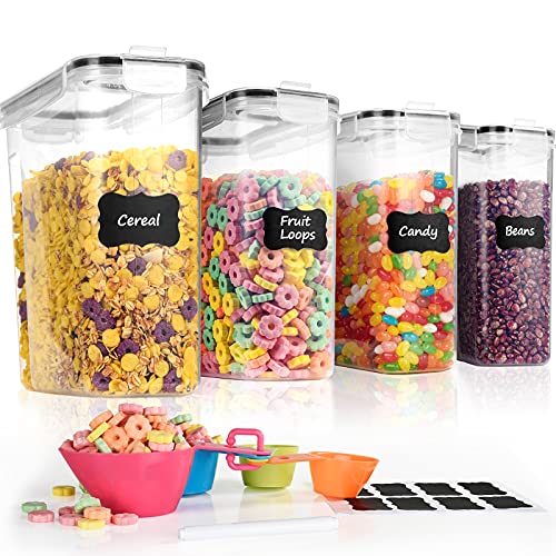 FOOYOO Cereal Containers Storage Set - 4 Piece Airtight Large Dry