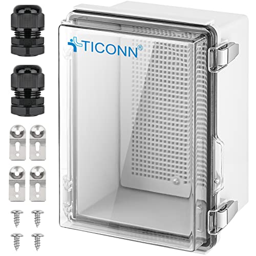 TICONN IP67 Waterproof Junction Box with Mounting Plate
