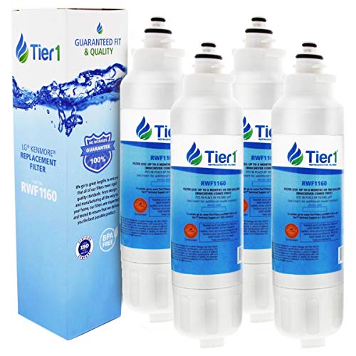 Tier1 4-pk Refrigerator Water Filter for LG LT800P & Kenmore 9490