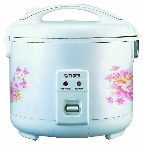 Tiger JNP-1000-FL Rice Cooker and Warmer, Floral White
