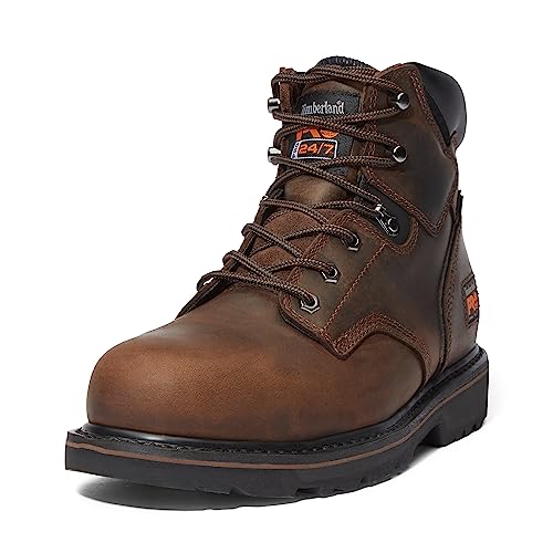 Timberland PRO Pit 6" Steel Safety Toe Work Boot, Brown, 9 US