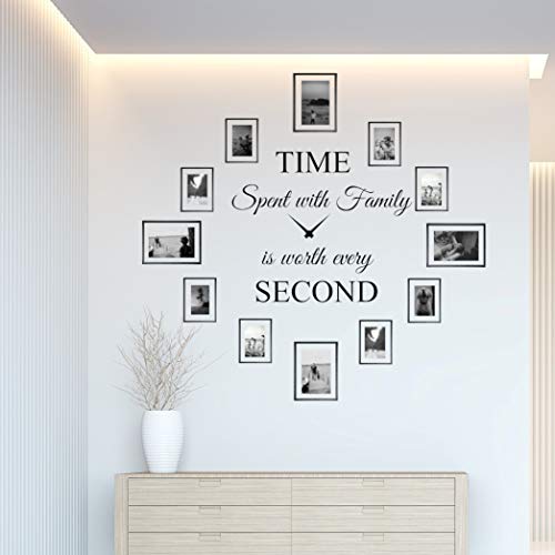 Time Spent with Family Wall Decal Decor Clock